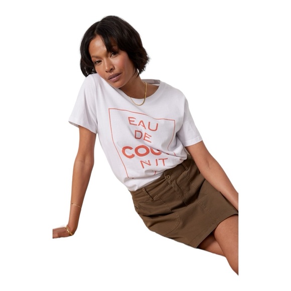 Evereve South Parade Eau De Coco Nut Tee Size M - Picture 2 of 6